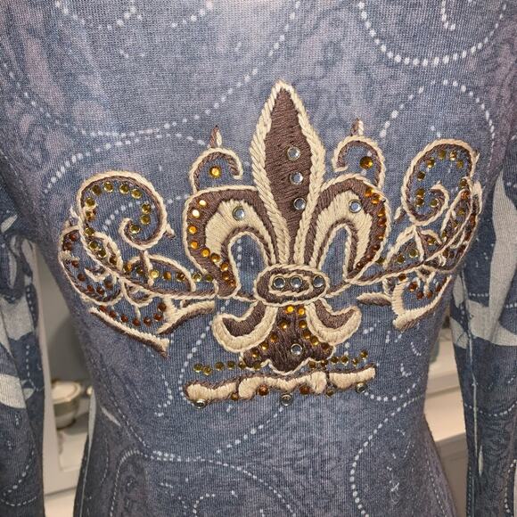 Spy Zone Exchange Embellished Sweater Tunic Sz Small (Sz 6 Wmns) - Picture 4 of 5